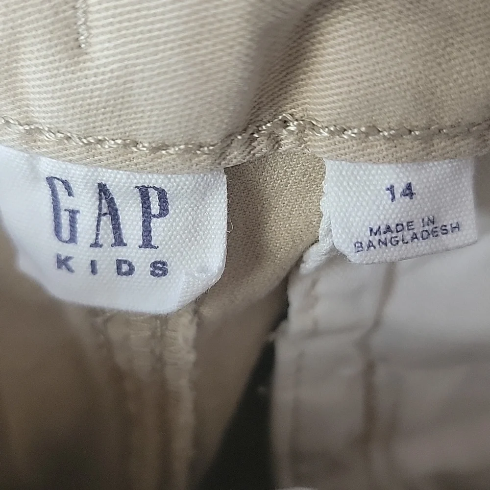 OLD NAVY | GAP Bundle of 3 Boy's Tan Flat Front School‎ Uniform Chino Shorts 14